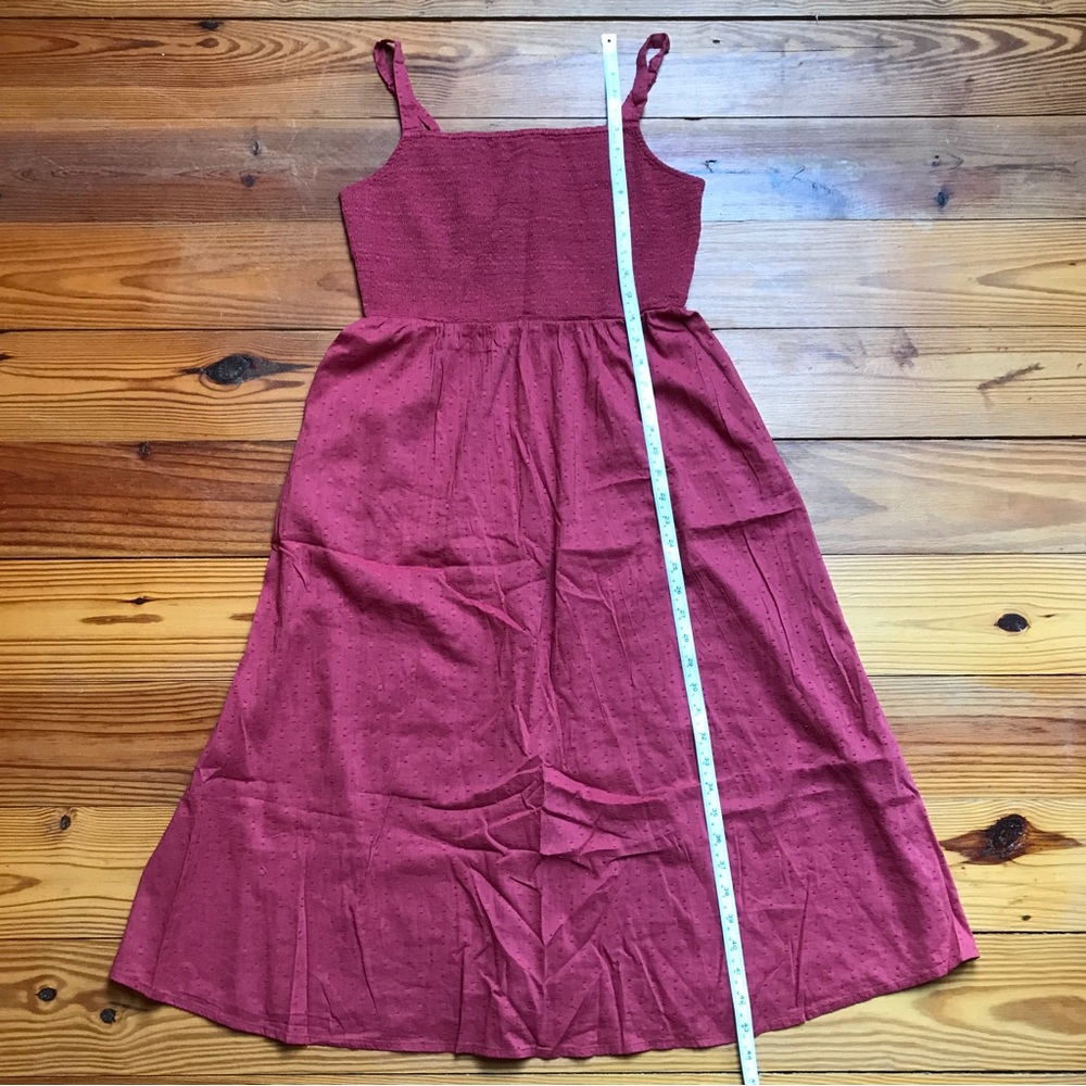 Old Navy Red Orange Maxi Smock Dress, EUC, M - Picture 9 of 12